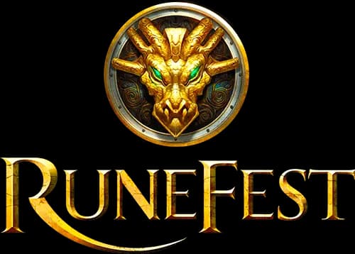 The golden dragon RuneFest logo